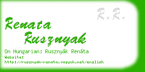 renata rusznyak business card